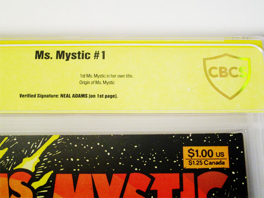 Ms. Mystic #1 Cover B Signed by Neal Adams CBCS 9.4