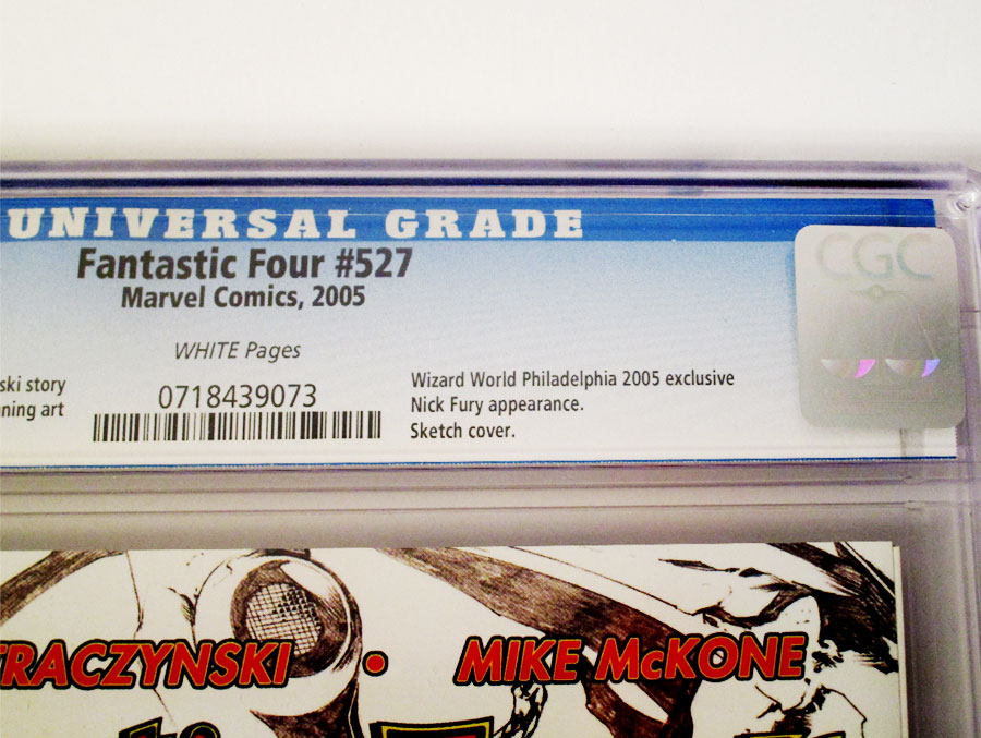 Fantastic Four Vol 3 #527 Cover E WWPA Mike McKone Sketch Variant Cover CGC 9.8