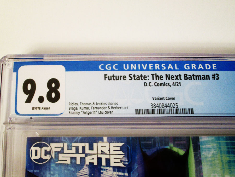 Future State The Next Batman #3 Cover C Variant Stanley Artgerm Lau Card Stock Cover CGC 9.8