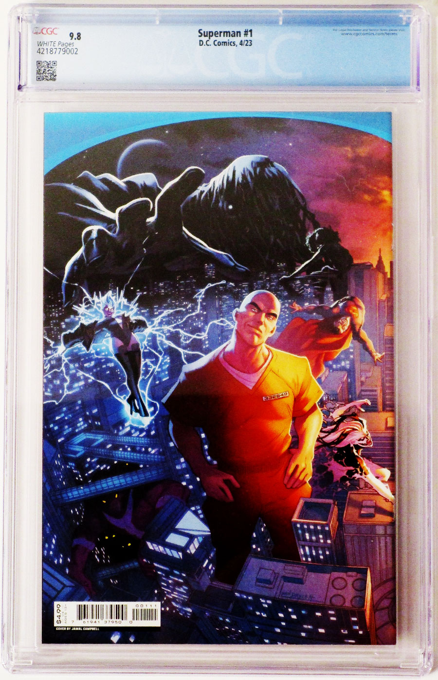 Superman Vol 7 #1 Cover W Regular Jamal Campbell Wraparound Cover CGC 9.8