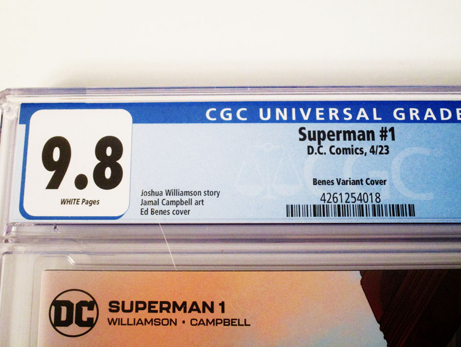 Superman Vol 7 #1 Cover X Variant Ed Benes & Wayne Faucher Card Stock Cover CGC 9.8