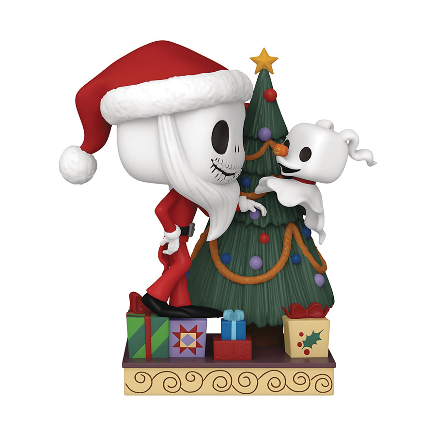 POP Deluxe The Nightmare Before Christmas 30th Anniversary Jack & Zero With Tree Vinyl Figure