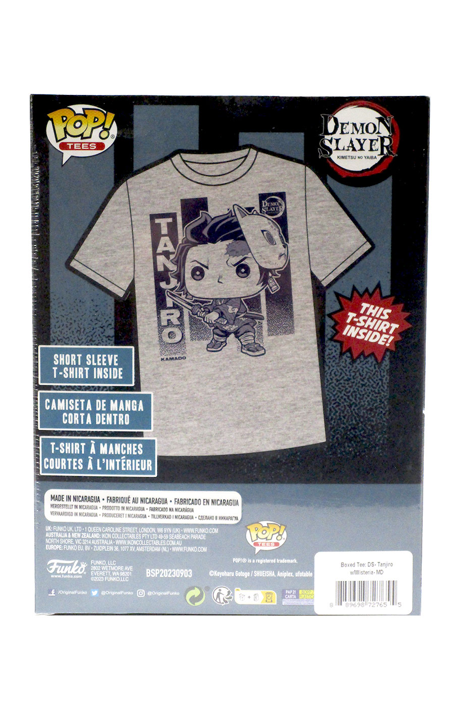 POP And Boxed Tee Demon Slayer Kimetsu No Yaiba Tanjiro With Wisteria T-Shirt Large