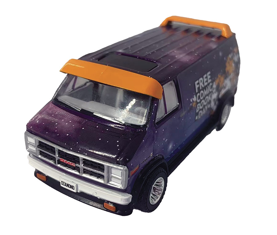FCBD 2024 Comic Book Delivery Van 1/64 Scale Previews Exclusive Die-Cast