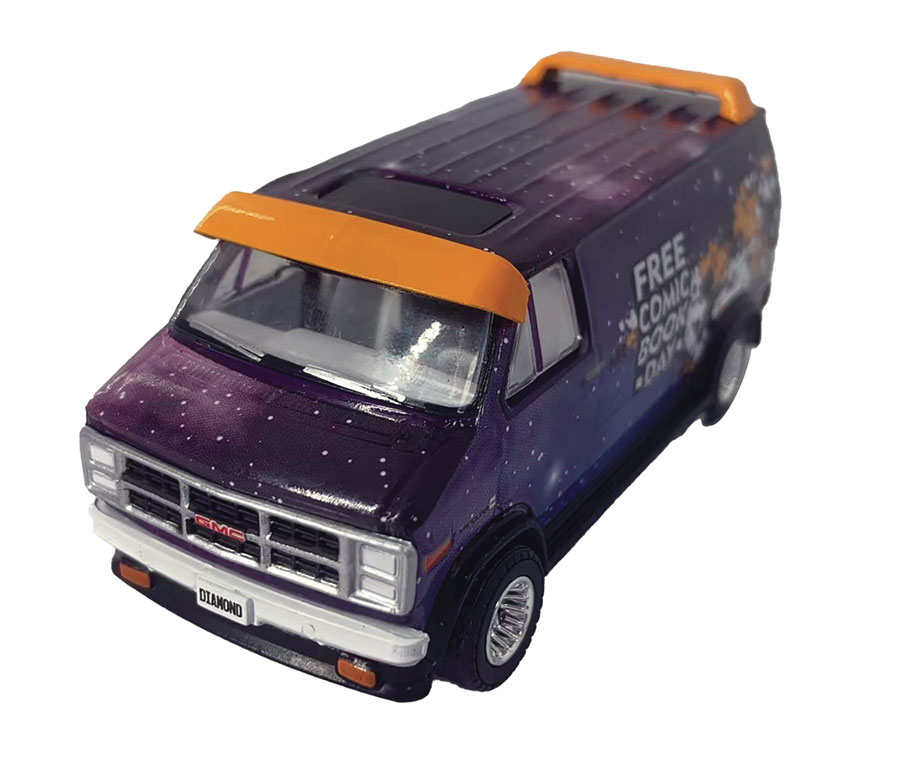 FCBD 2024 Comic Book Delivery Van 1/64 Scale Previews Exclusive Die-Cast 6-Piece Case