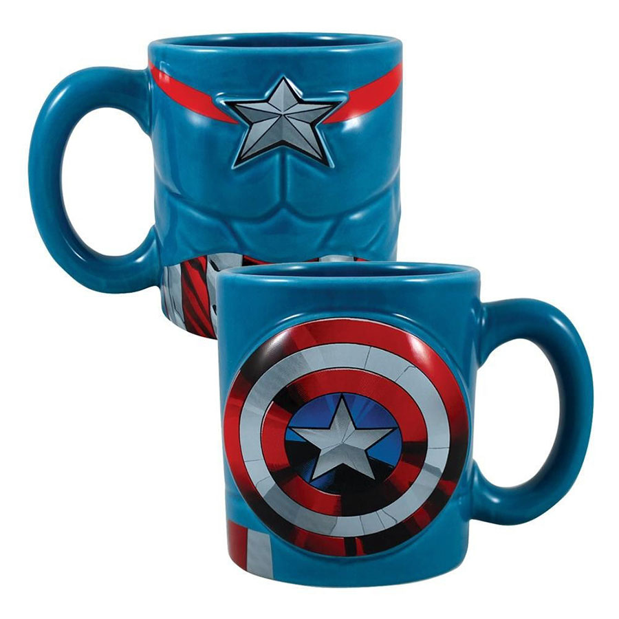Marvel Captain America 20-Ounce Sculpted Ceramic Mug