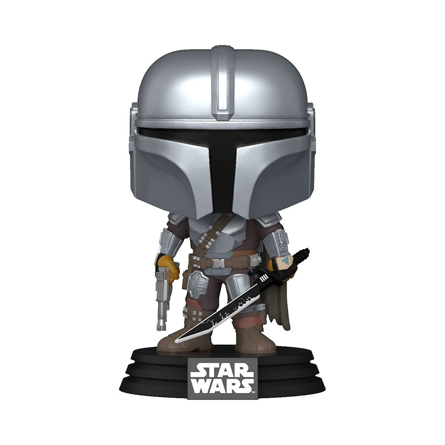 POP Star Wars The Mandalorian The Mandalorian With Darksaber Vinyl Bobble Head