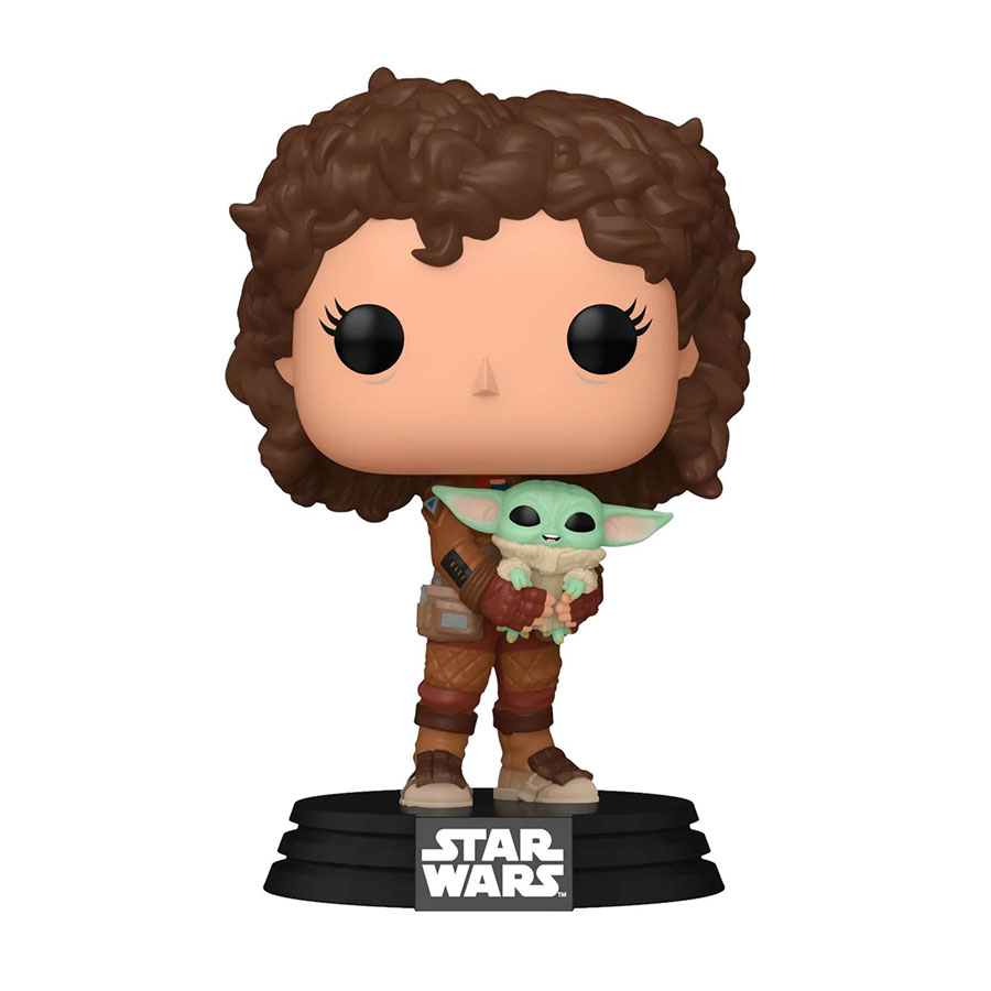 POP Star Wars The Mandalorian Peli Motto With Grogu Vinyl Bobble Head