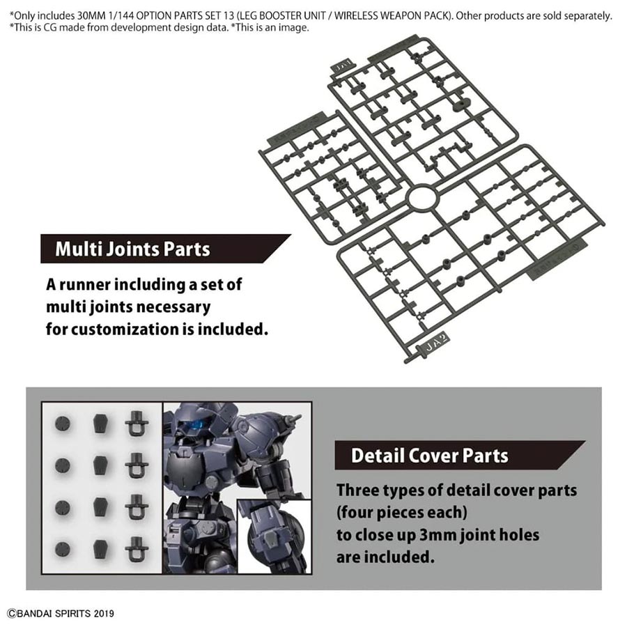30 Minutes Missions Weapons 1/144 Kit #W-26 Option Parts Set 13 (Leg Booster Unit / Wireless Weapon Pack)