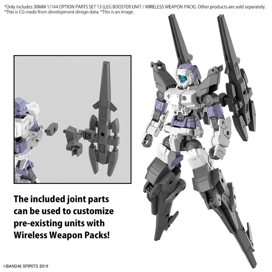 30 Minutes Missions Weapons 1/144 Kit #W-26 Option Parts Set 13 (Leg Booster Unit / Wireless Weapon Pack)