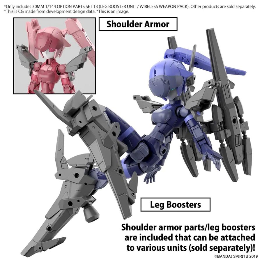 30 Minutes Missions Weapons 1/144 Kit #W-26 Option Parts Set 13 (Leg Booster Unit / Wireless Weapon Pack)