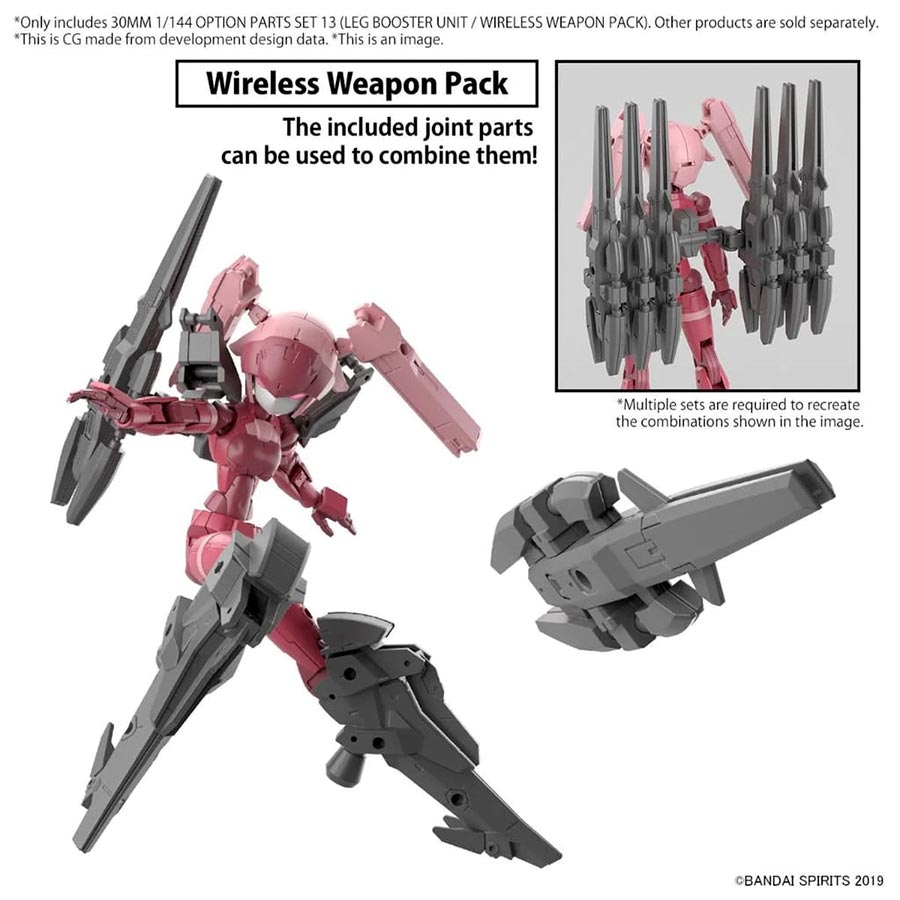 30 Minutes Missions Weapons 1/144 Kit #W-26 Option Parts Set 13 (Leg Booster Unit / Wireless Weapon Pack)