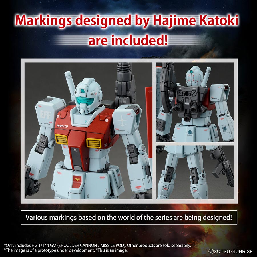 Gundam The Origin High Grade 1/144 Kit - RGM-79 GM (Shoulder Cannon / Missle Pod)