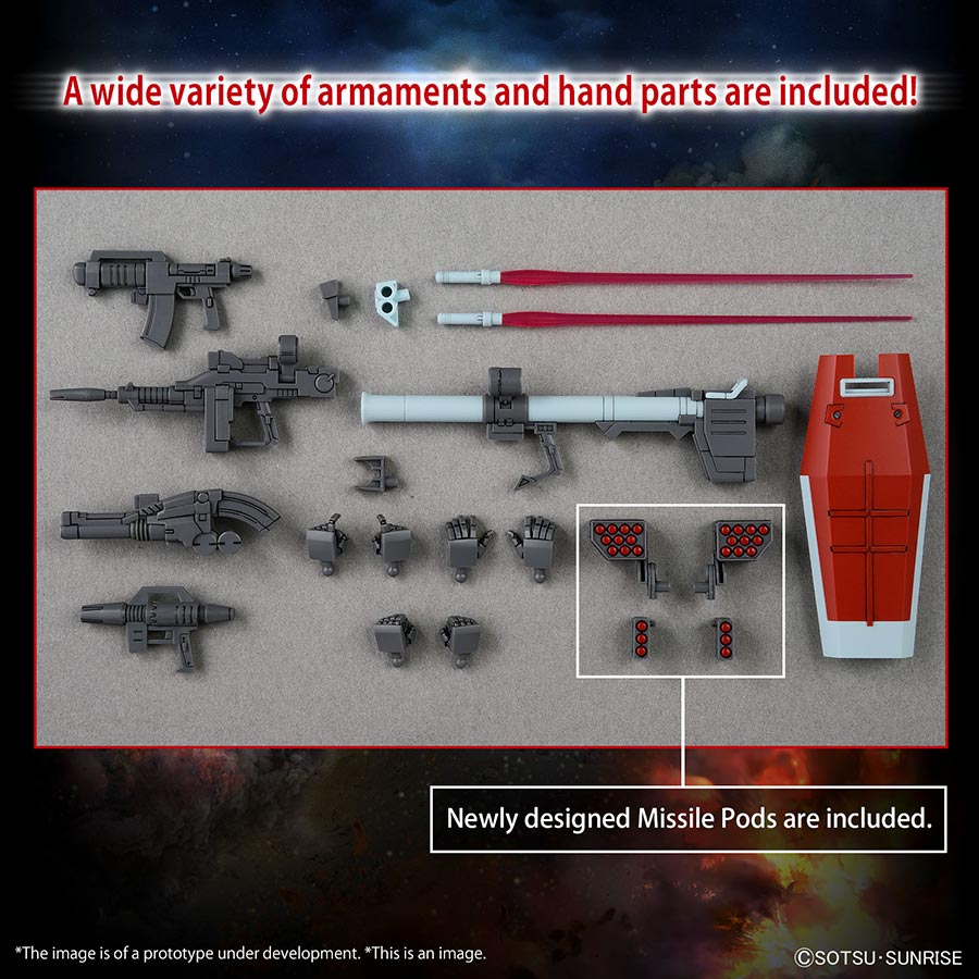 Gundam The Origin High Grade 1/144 Kit - RGM-79 GM (Shoulder Cannon / Missle Pod)