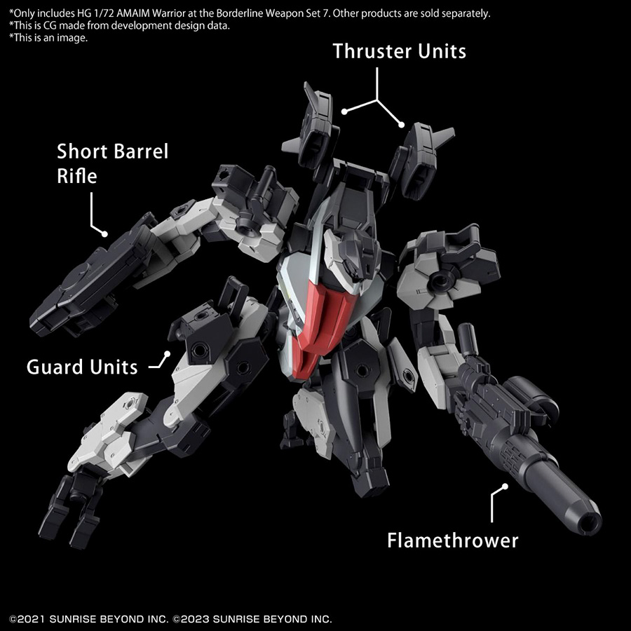 AMAIM Warrior At The Borderline High Grade 1/72 Kit - Weapon Set 7