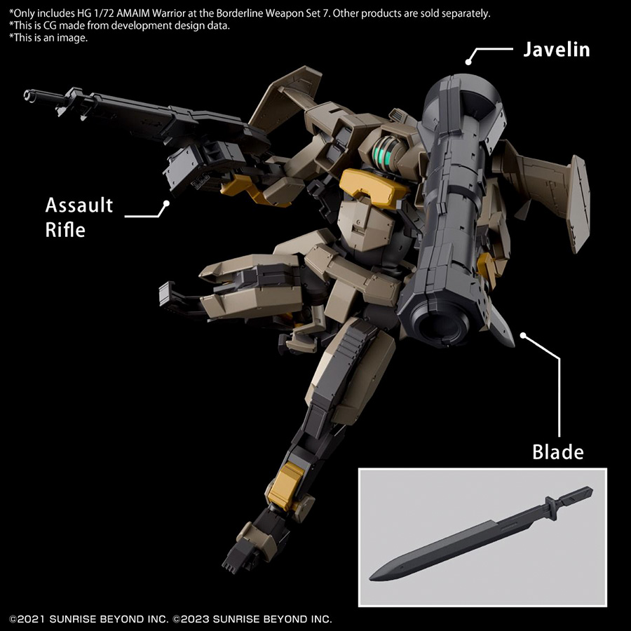 AMAIM Warrior At The Borderline High Grade 1/72 Kit - Weapon Set 7