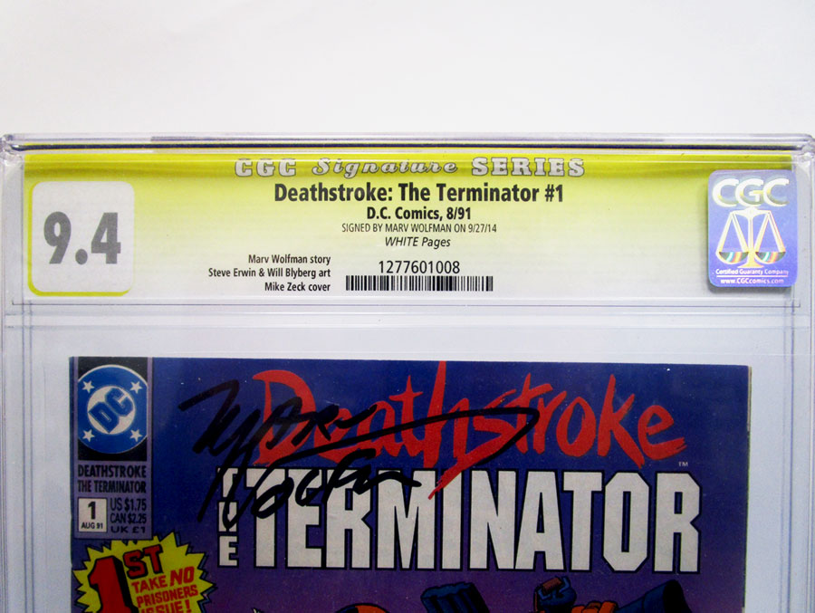 Deathstroke The Terminator #1 Cover B Signed by Marv Wolfman CGC Signature Series 9.4