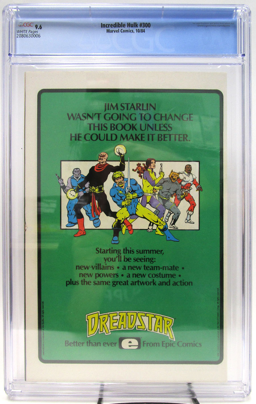 Incredible Hulk #300 Cover B Newsstand CGC 9.6