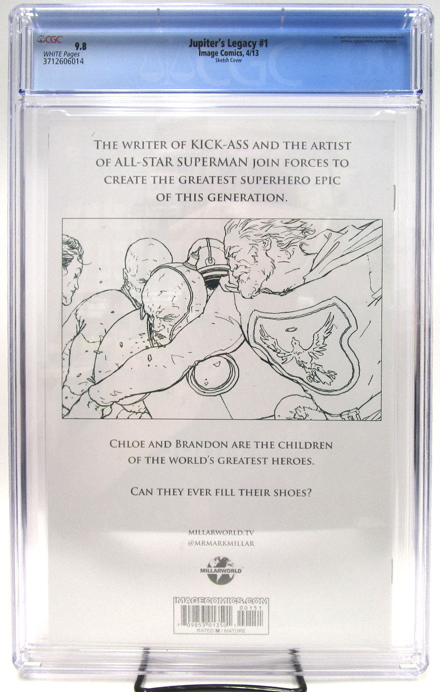 Jupiters Legacy #1 Cover Q Incentive Frank Quitely Sketch Cover CGC 9.8