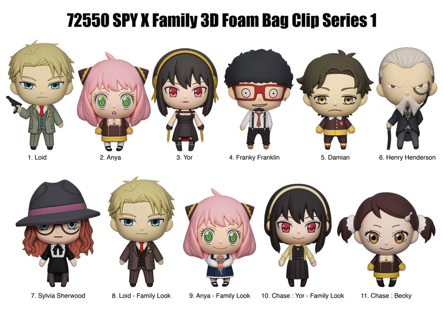 Spy x Family 3D Foam Bag Clip Blind Mystery Box