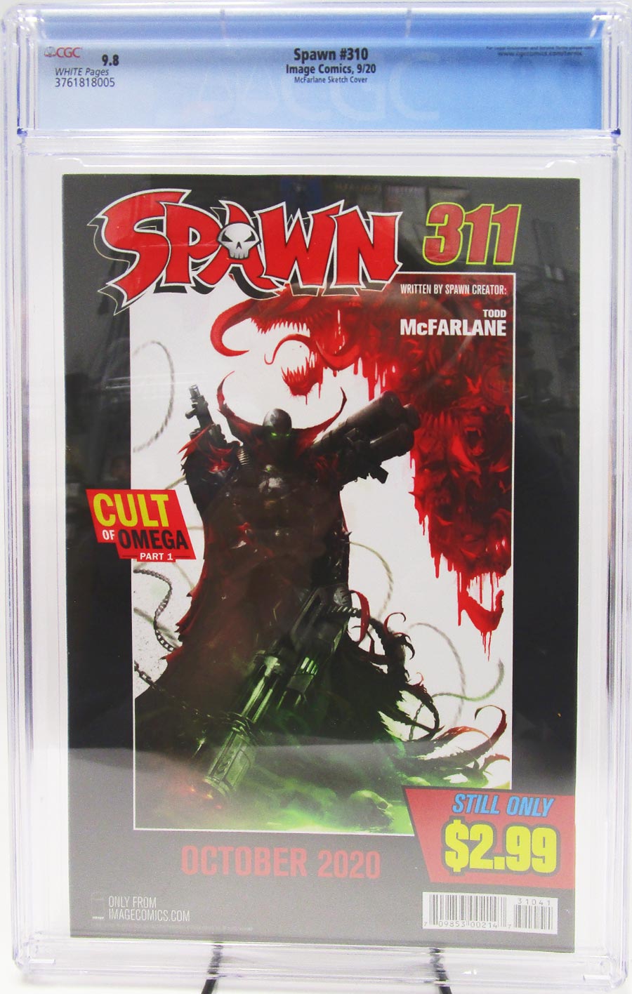 Spawn #310 Cover F Incentive Todd McFarlane Black & White Cover CGC 9.8