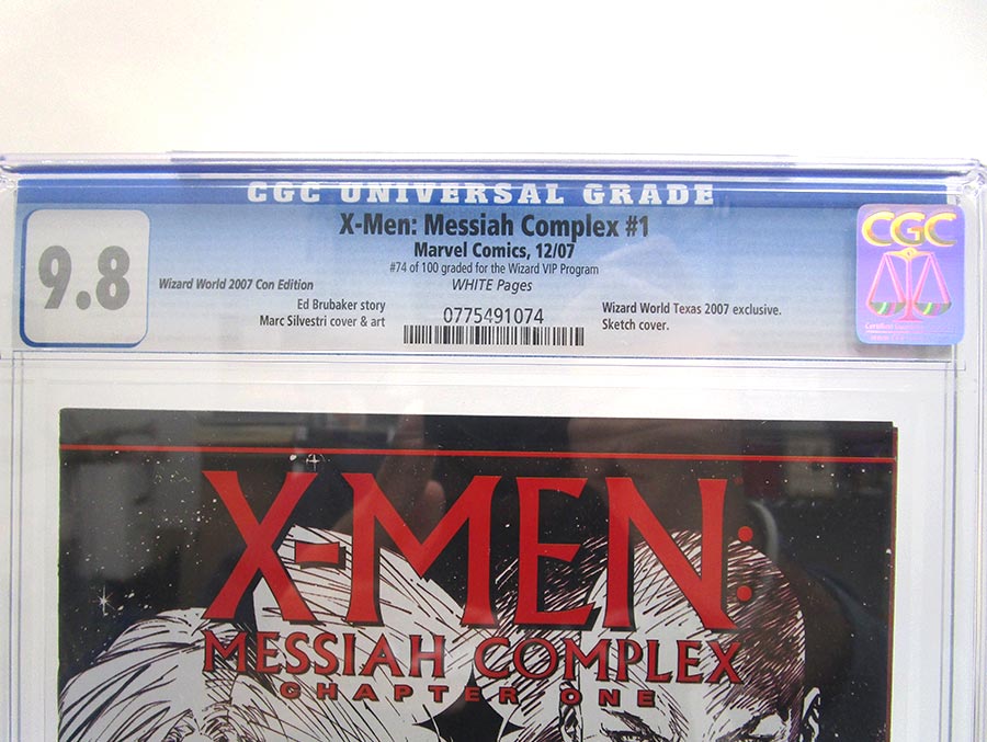 X-Men Messiah CompleX (One Shot) #1 Cover H WWTX Marc Silvestri Variant Sketch Cover CGC 9.8 (X-Men Messiah CompleX Part 1)