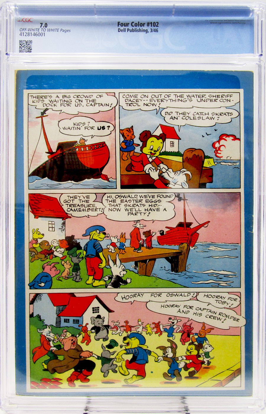 Four Color #102 - Oswald The Rabbit Cover B CGC 7.0