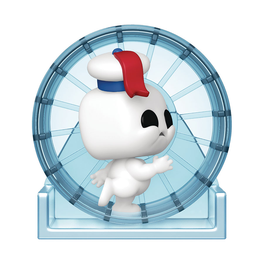 POP Deluxe Ghostbusters Frozen Empire Mini Puft In Hamster Wheel Vinyl Figure