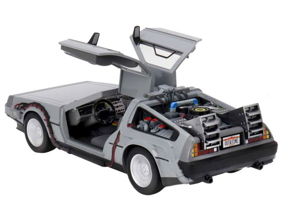 Back To The Future Time Machine With Rail Wheels 1/24 Scale Die-Cast Vehicle