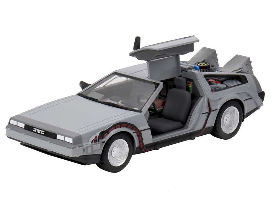 Back To The Future Time Machine With Rail Wheels 1/24 Scale Die-Cast Vehicle
