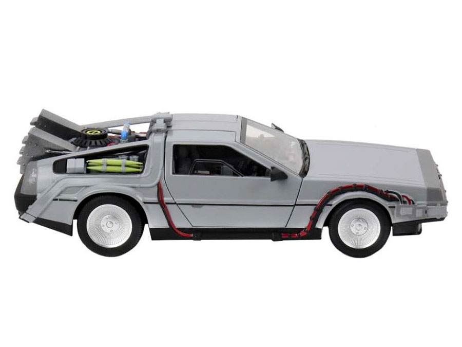 Back To The Future Time Machine With Rail Wheels 1/24 Scale Die-Cast Vehicle