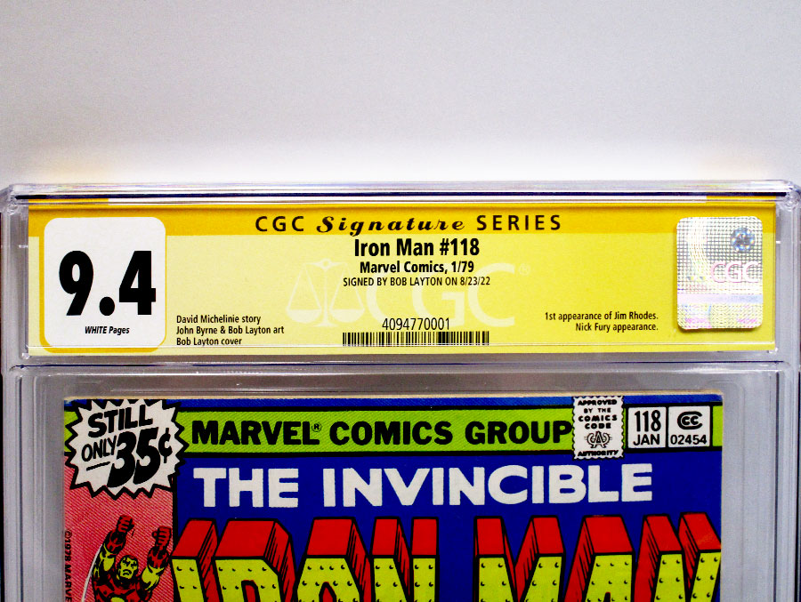 Iron Man #118 Cover B Signed by Bob Layton CGC Signature Series 9.4