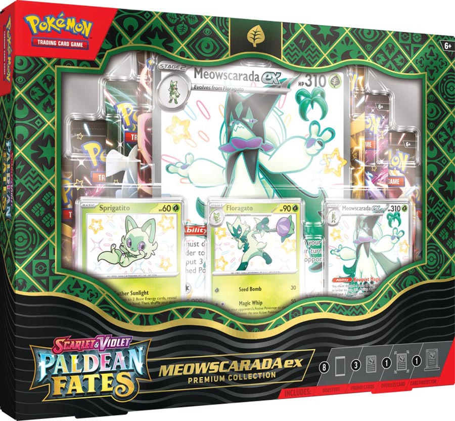 Pokemon Scarlet & Violet Paldean Fates Meowscarada EX Premium Collection