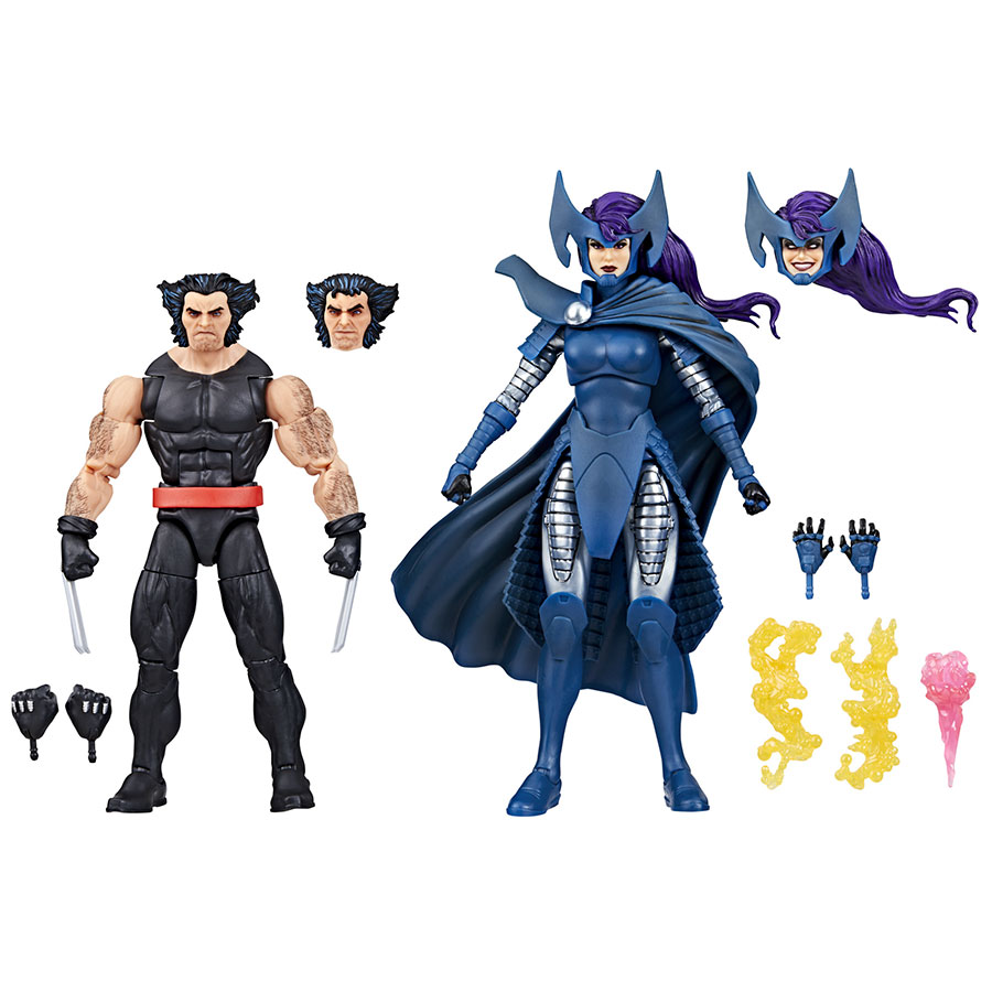 Marvel Legends Wolverine 50th Anniversary Wolverine & Psylocke 2-Pack 6-Inch Action Figure
