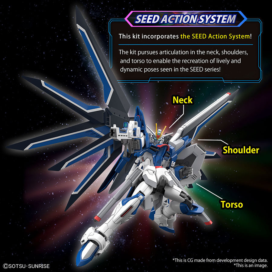 Gundam High Grade Universal Century 1/144 Kit #243 - Cosmic Era - Rising Freedom Gundam