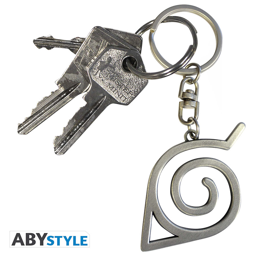 Naruto Shippuden Konoha Symbol 3D Metal Keychain