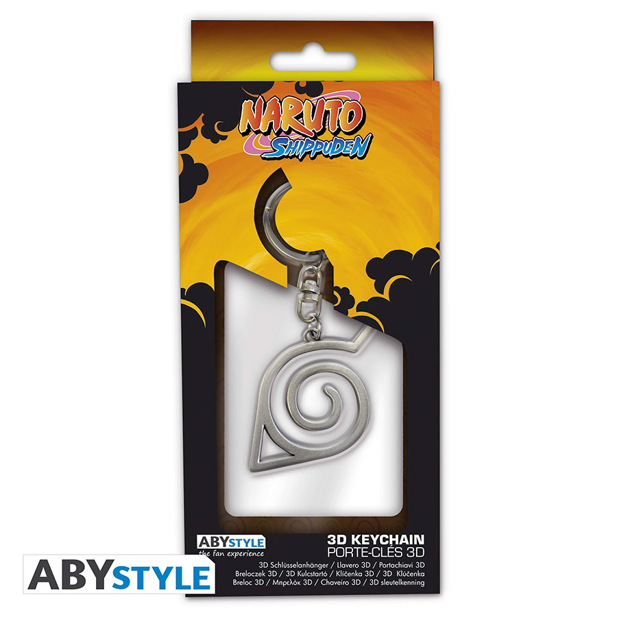 Naruto Shippuden Konoha Symbol 3D Metal Keychain