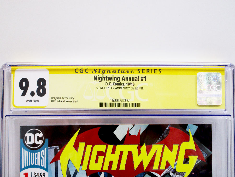 Nightwing Vol 4 Annual #1 Cover D Regular Otto Schimdt Cover CGC Signature Series 9.8 Signed By Benjamin Percy