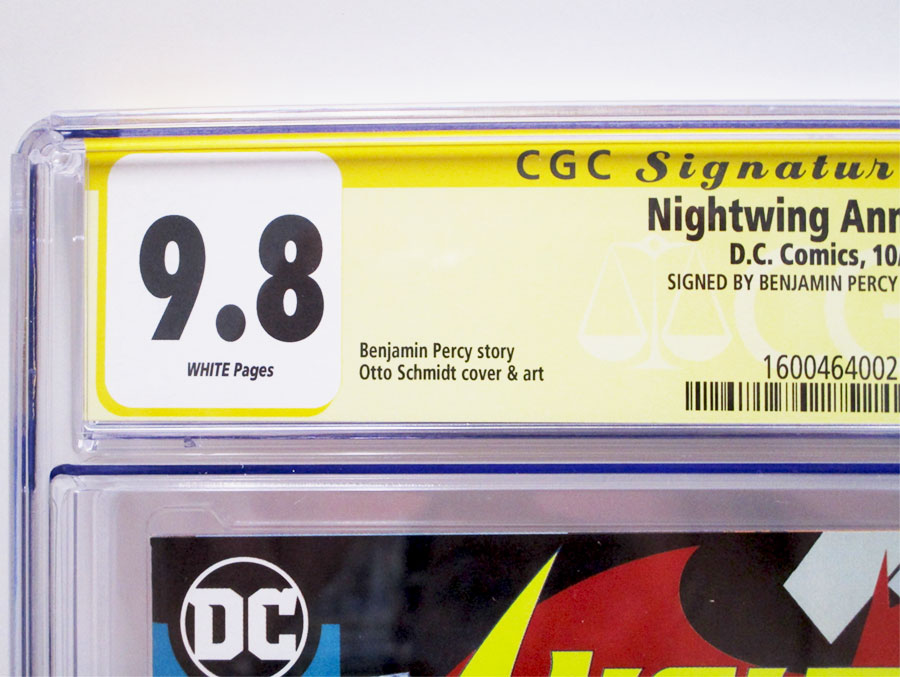 Nightwing Vol 4 Annual #1 Cover D Regular Otto Schimdt Cover CGC Signature Series 9.8 Signed By Benjamin Percy