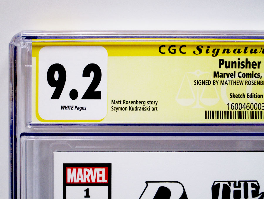 Punisher Vol 11 #1 Cover N Variant Blank Cover CGC Signature Series 9.2 Signed By Matthew Rosenberg
