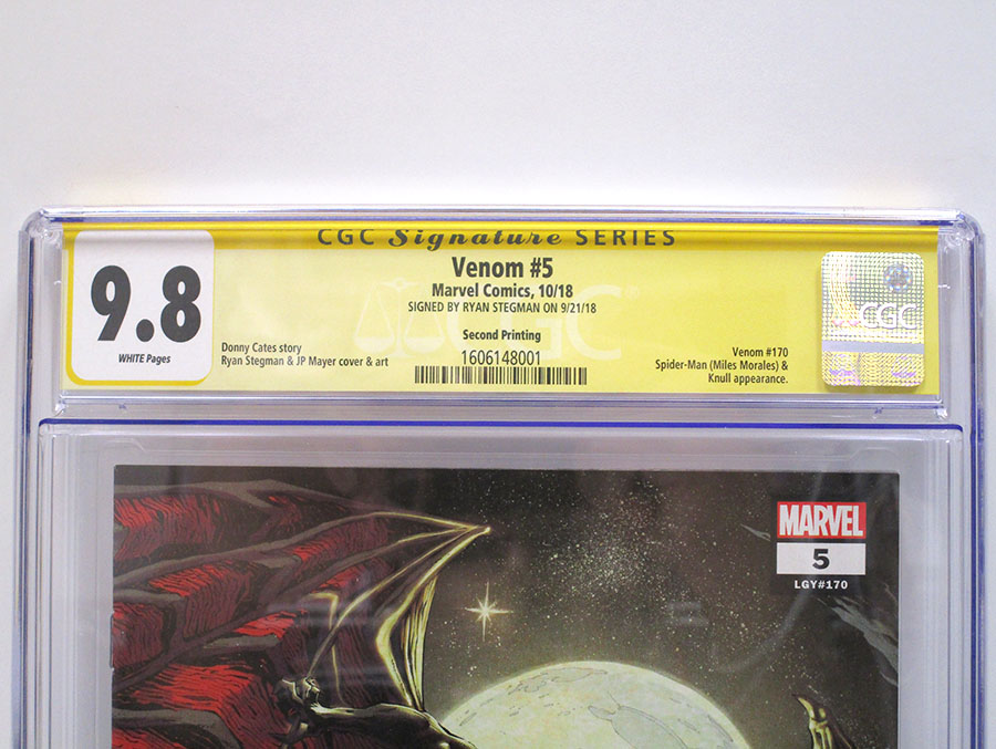 Venom Vol 4 #5 Cover D 2nd Ptg Variant Ryan Stegman Cover CGC Signature Series 9.8 Signed By Ryan Stegman