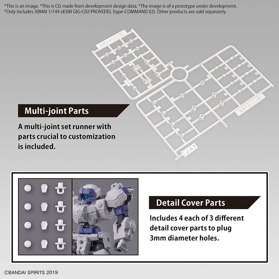 30 Minutes Missions 1/144 Kit #55 eEXM GIG-C02 Provedel (Type-Command 02)