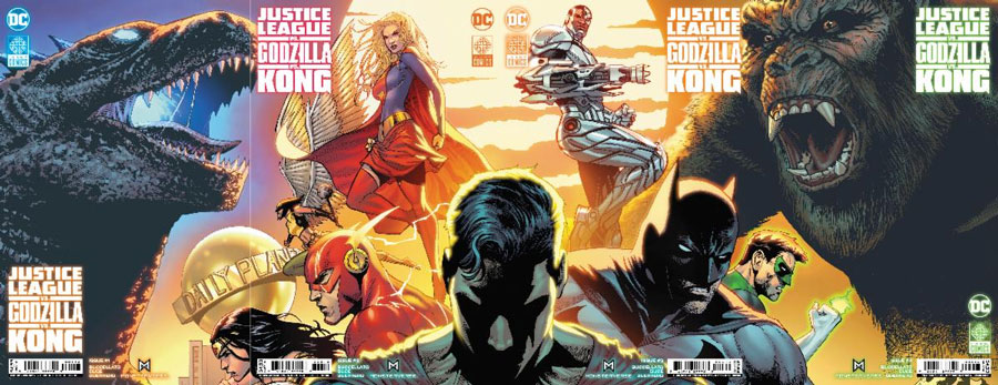 Justice League vs Godzilla vs Kong #4 Cover G Final Ptg Christian Duce Connecting Variant Cover