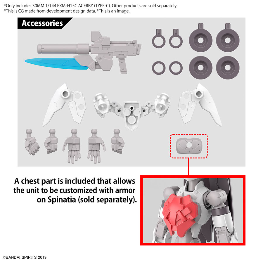 30 Minutes Missions 1/144 Kit #56 EXM-H15C Acerby (Type-C)