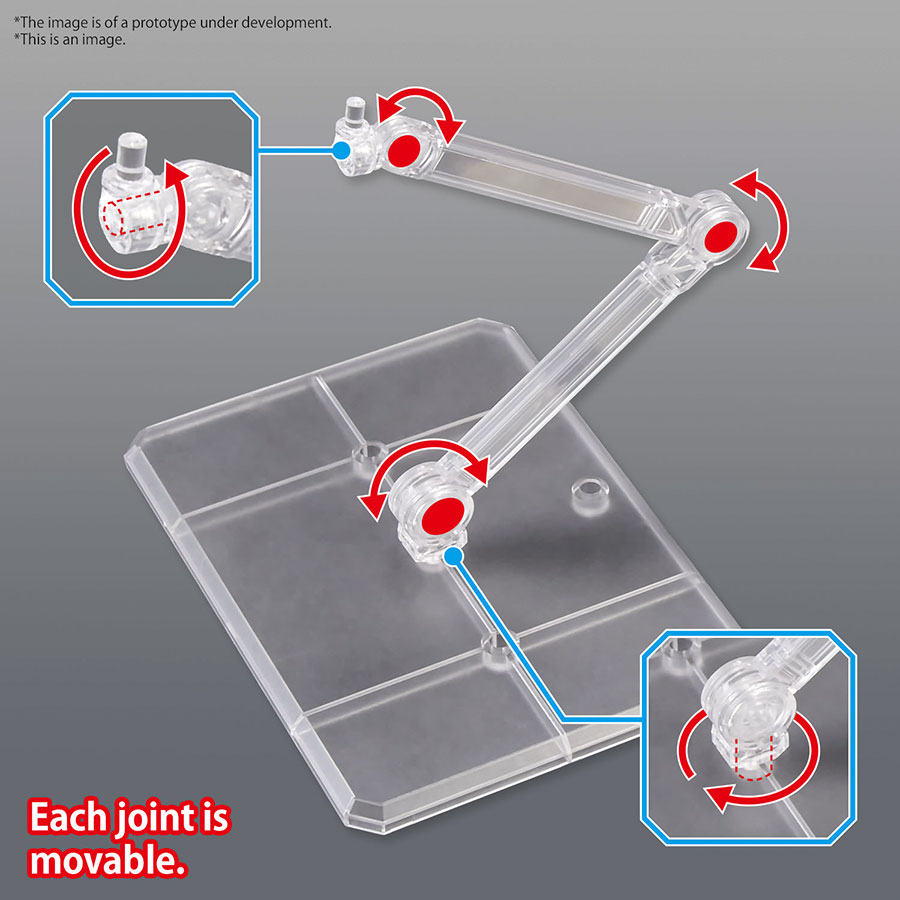 Action Base 7 Display Stand - Clear Color (For 1/144 / HG / RG / 30MM / 30MS / Figure-Rise Standard Kits)