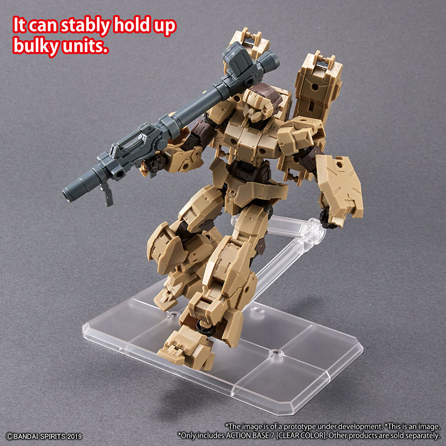 Action Base 7 Display Stand - Clear Color (For 1/144 / HG / RG / 30MM / 30MS / Figure-Rise Standard Kits)