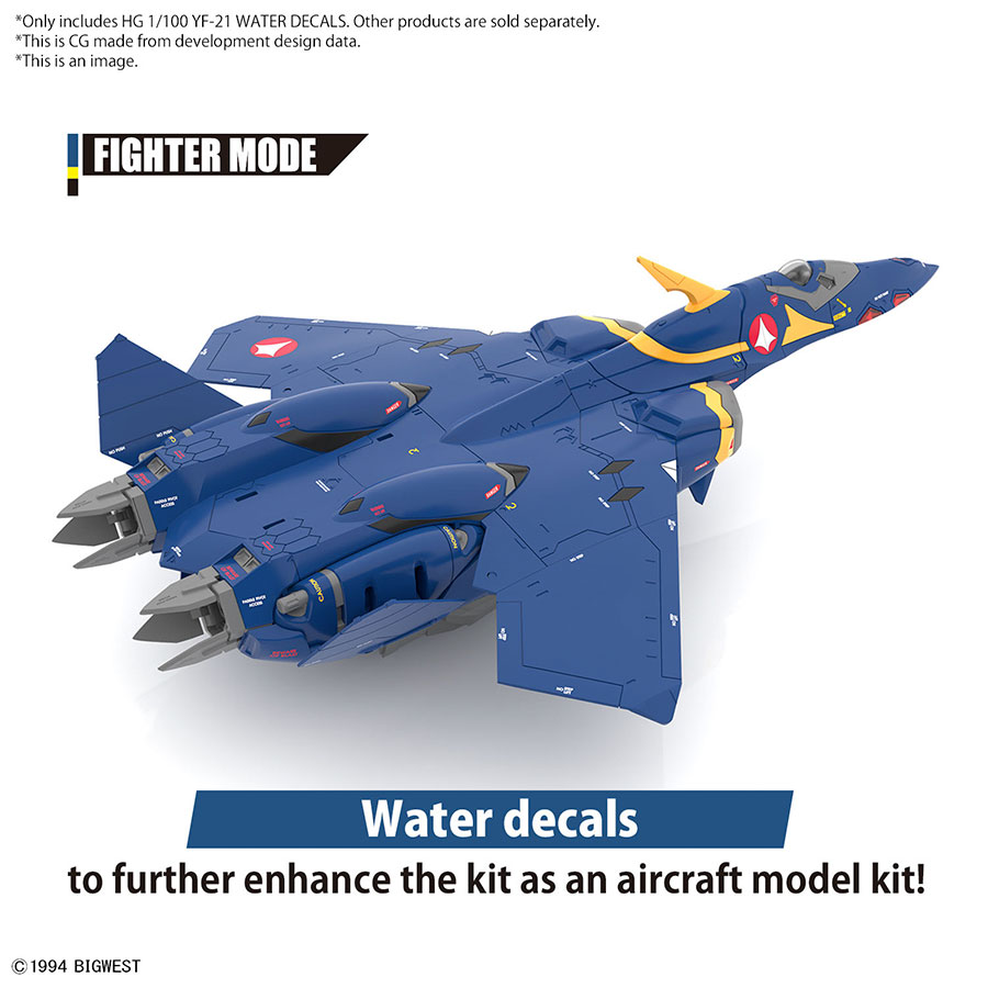 Macross Plus Water Decals - High Grade 1/100 YF-21