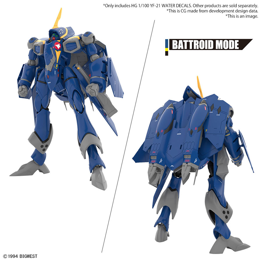 Macross Plus Water Decals - High Grade 1/100 YF-21