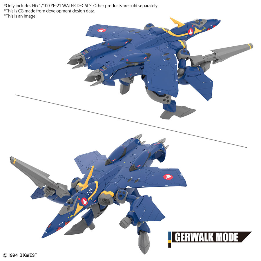 Macross Plus Water Decals - High Grade 1/100 YF-21
