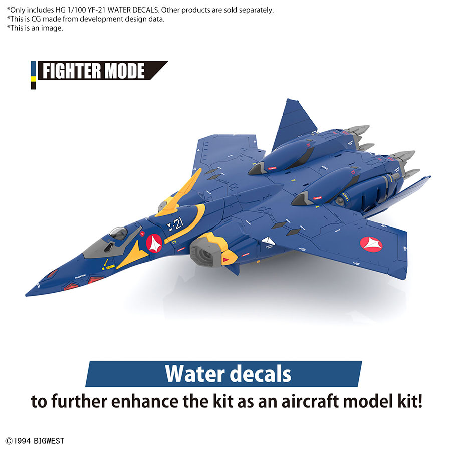 Macross Plus Water Decals - High Grade 1/100 YF-21